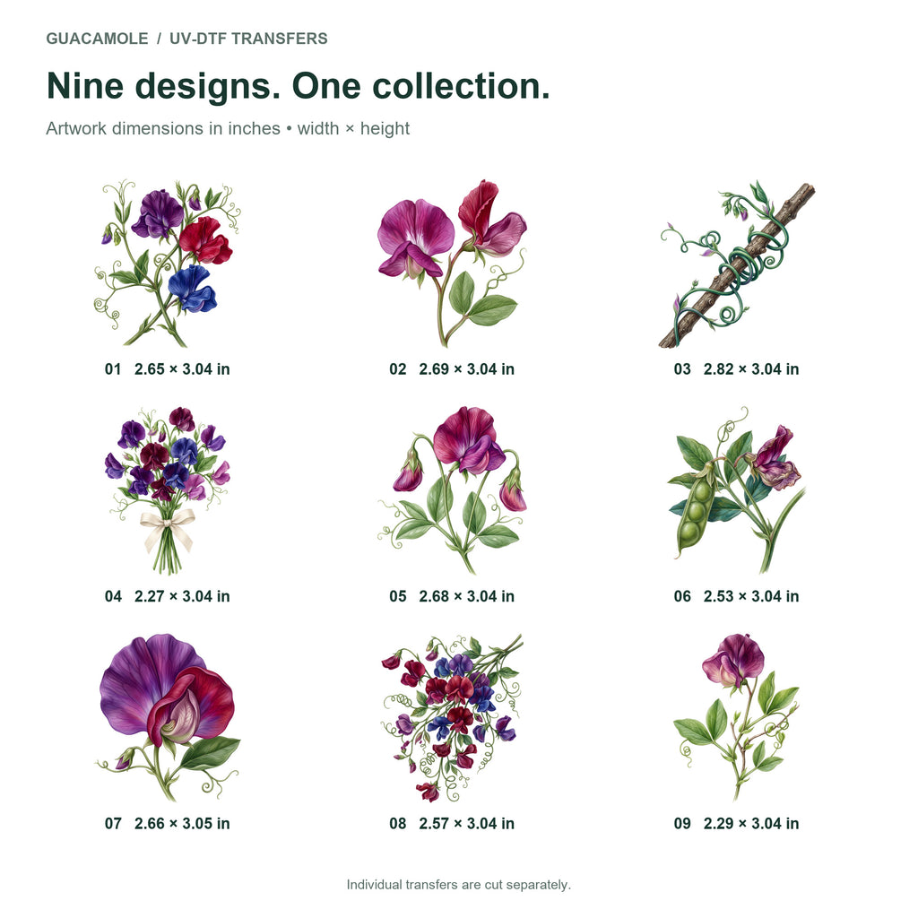 Sweet Pea Climbers — Nine designs and sizes