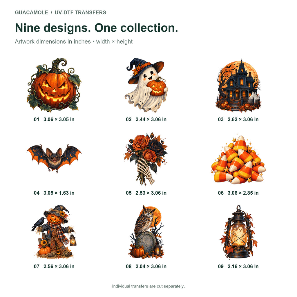 Halloween - Haunted Harvest — Nine designs and sizes