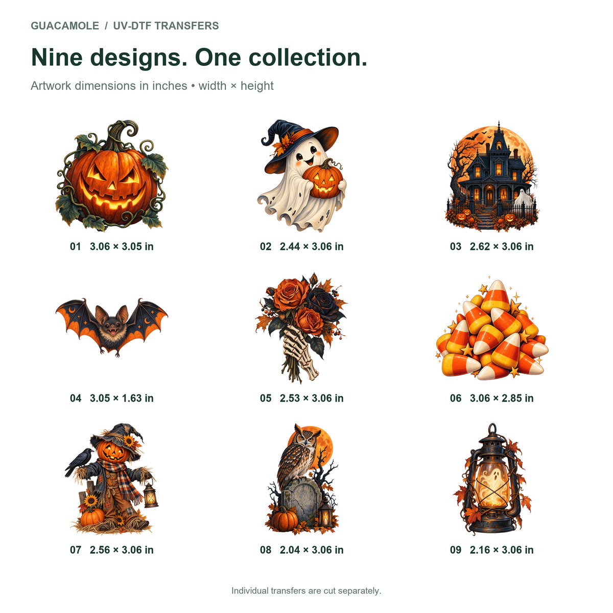 Halloween - Haunted Harvest — Nine designs and sizes
