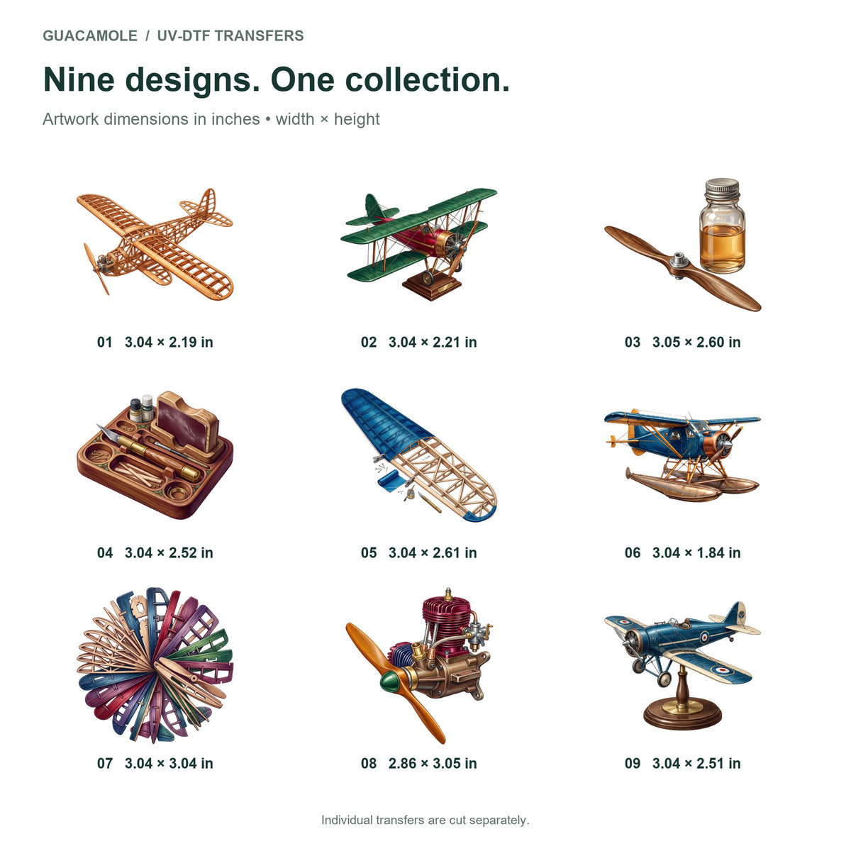 Model Airplane Workshop — Nine designs and sizes