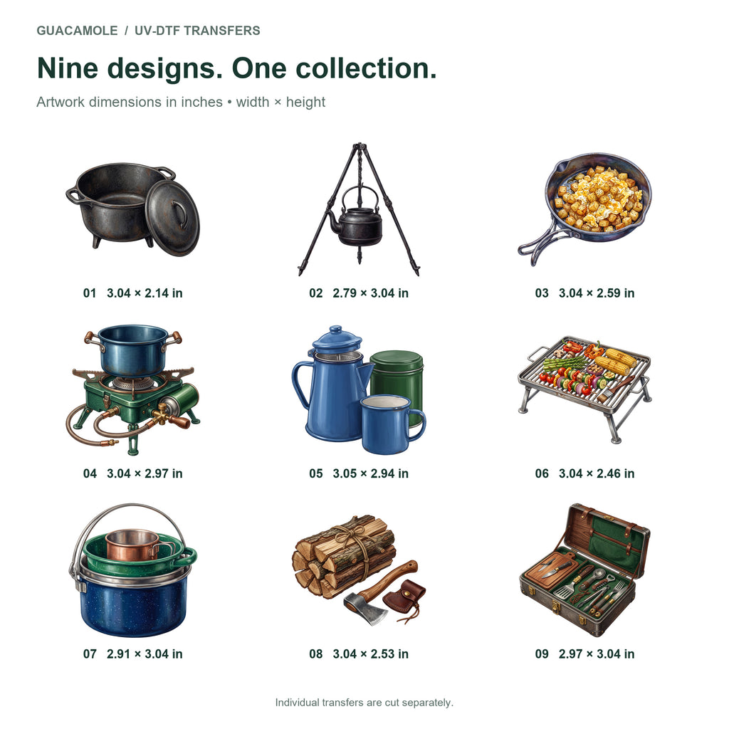 Campfire Cooking Gear — Nine designs and sizes