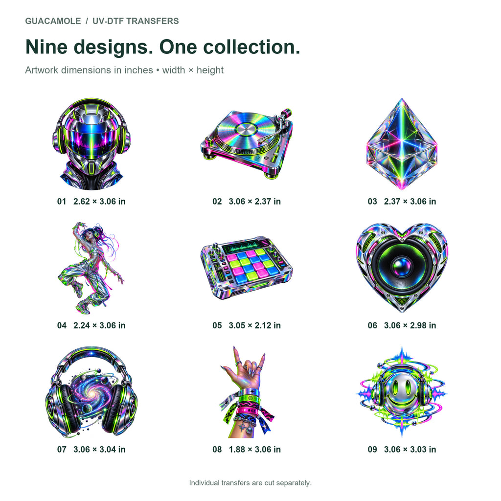 DJ Rave EDM - After Midnight — Nine designs and sizes