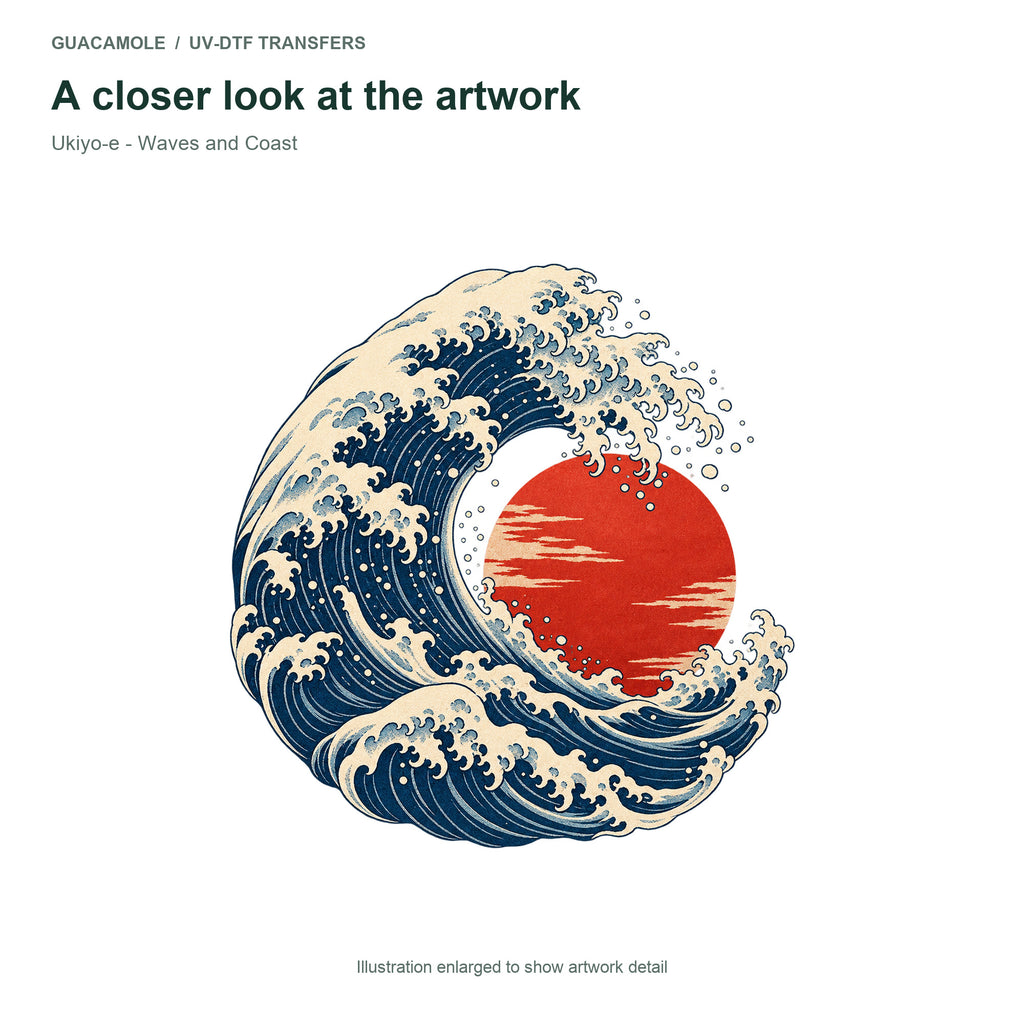 Ukiyo-e - Waves and Coast — Artwork detail