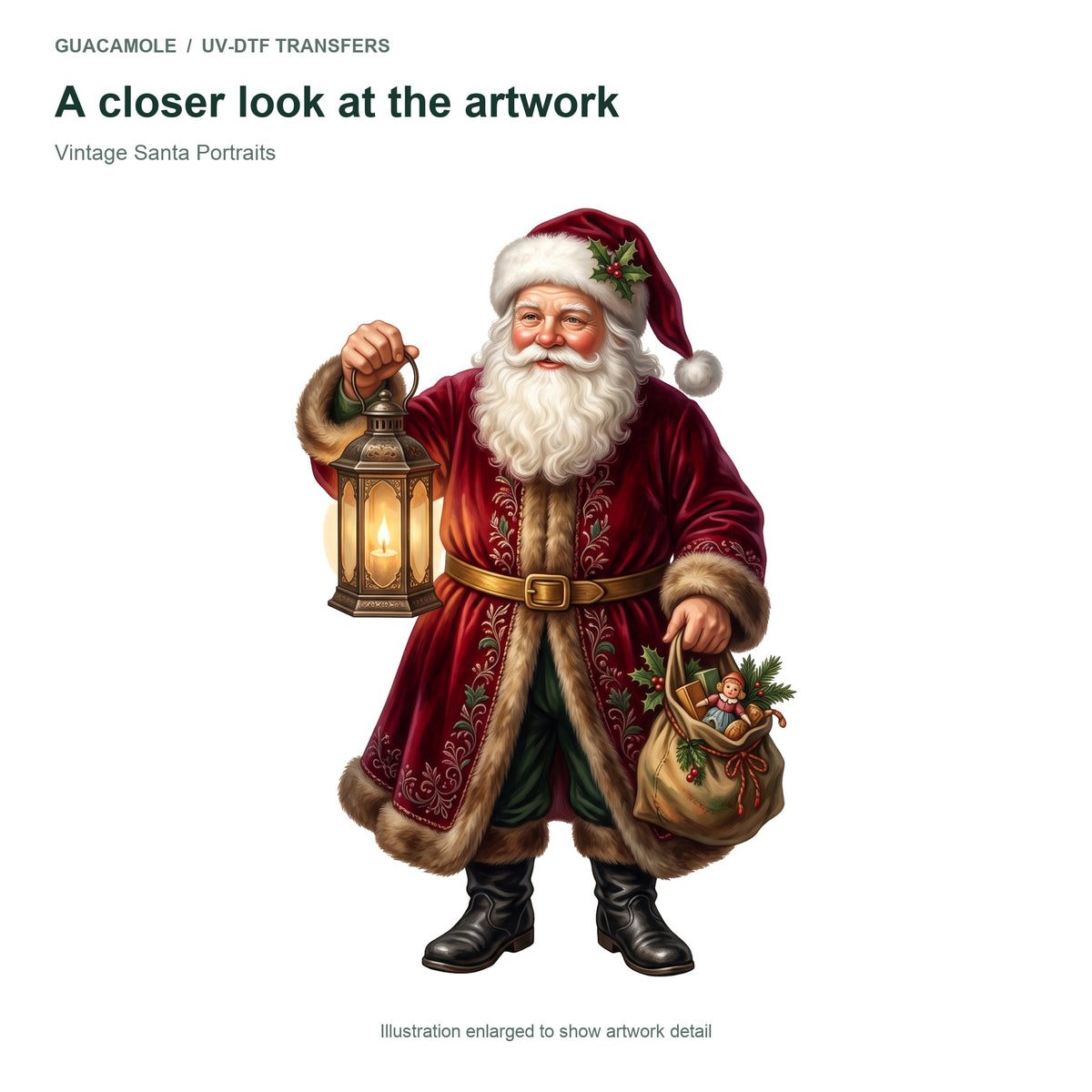 Vintage Santa Portraits — Artwork detail
