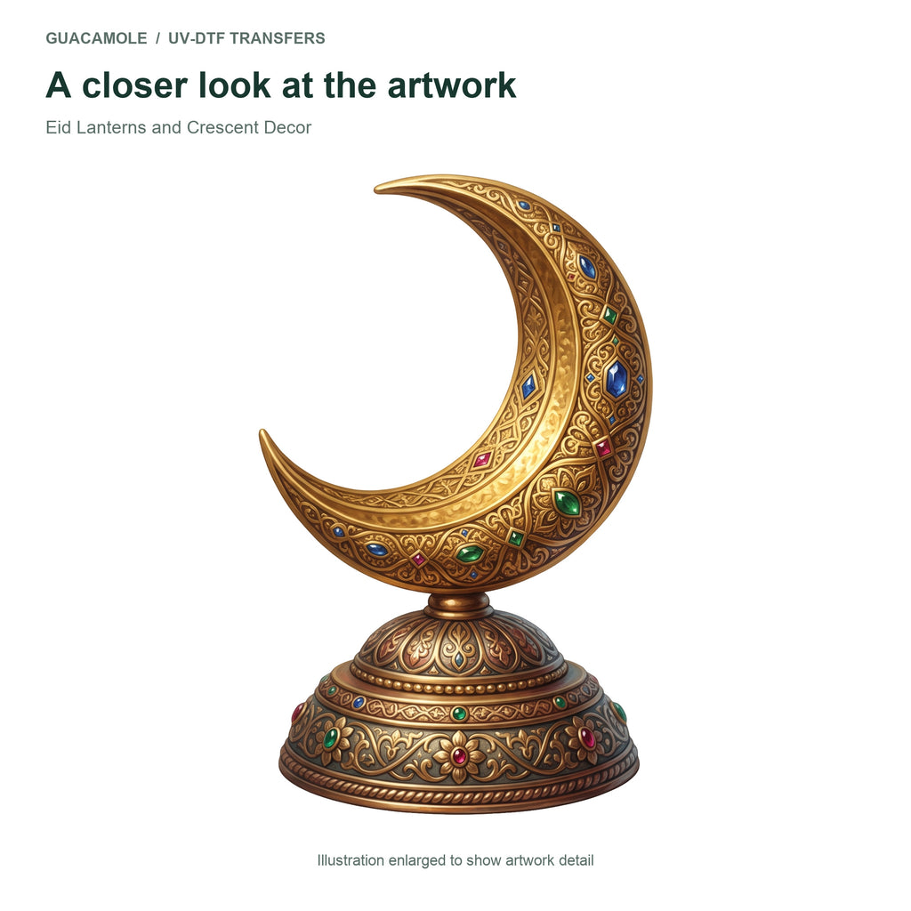 Eid Lanterns and Crescent Decor — Artwork detail