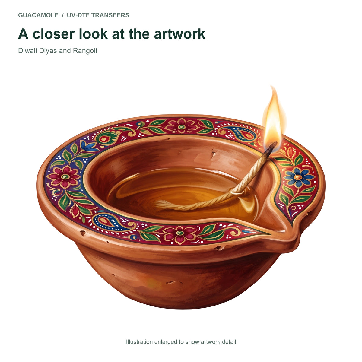 Diwali Diyas and Rangoli — Artwork detail