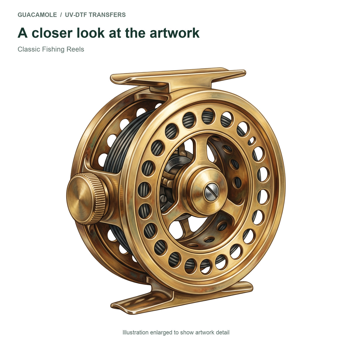 Classic Fishing Reels — Artwork detail
