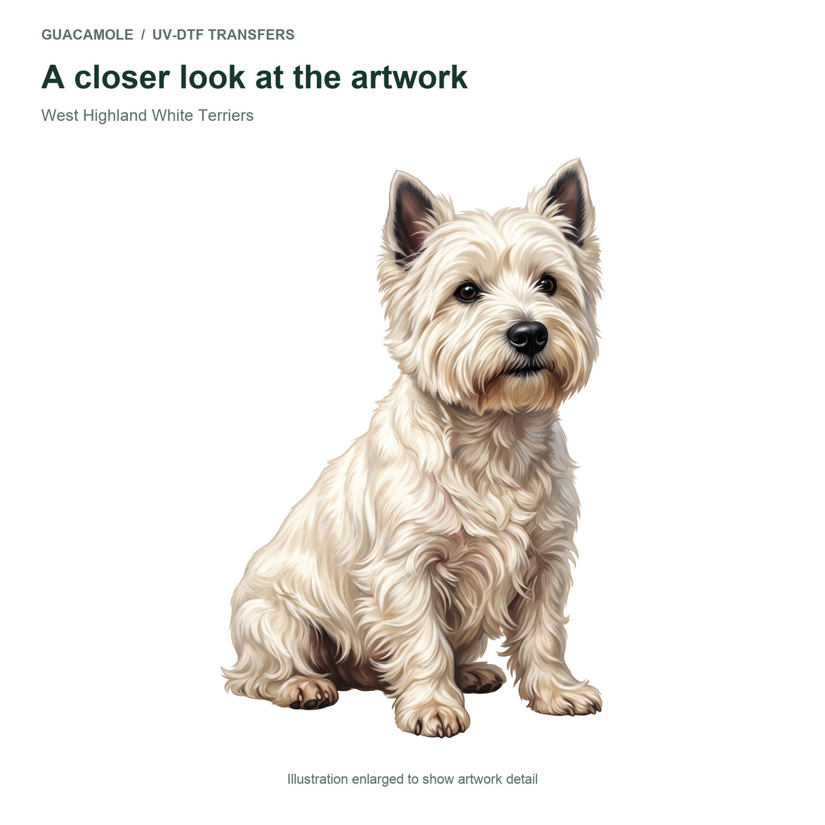 West Highland White Terriers — Artwork detail