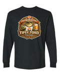 Tipsy Toad Tavern Long Sleeve T-Shirt Honky-Tonk Country Music Bar Tee Men Women - Black