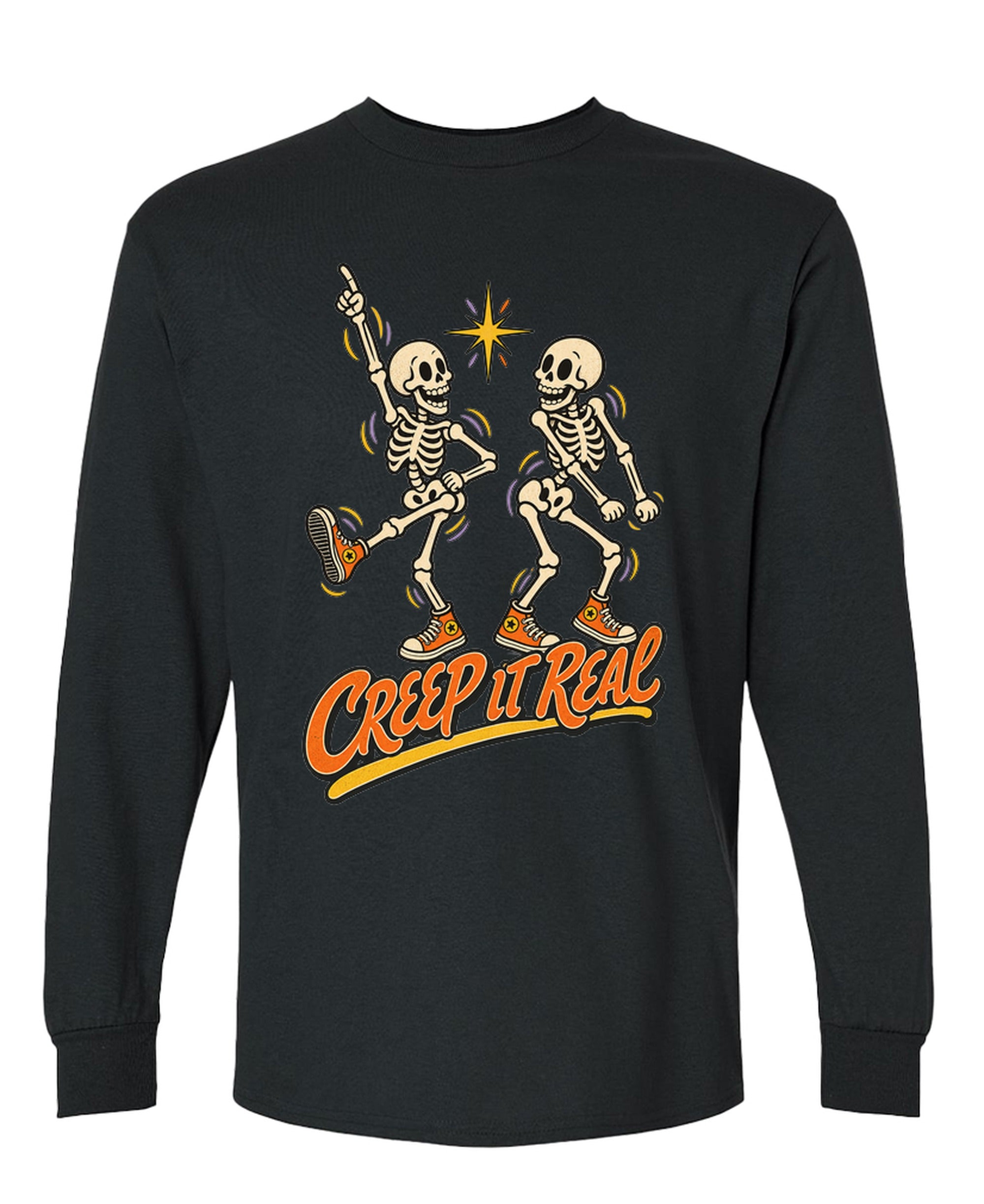 Creep It Real - Long Sleeve Tee - Black