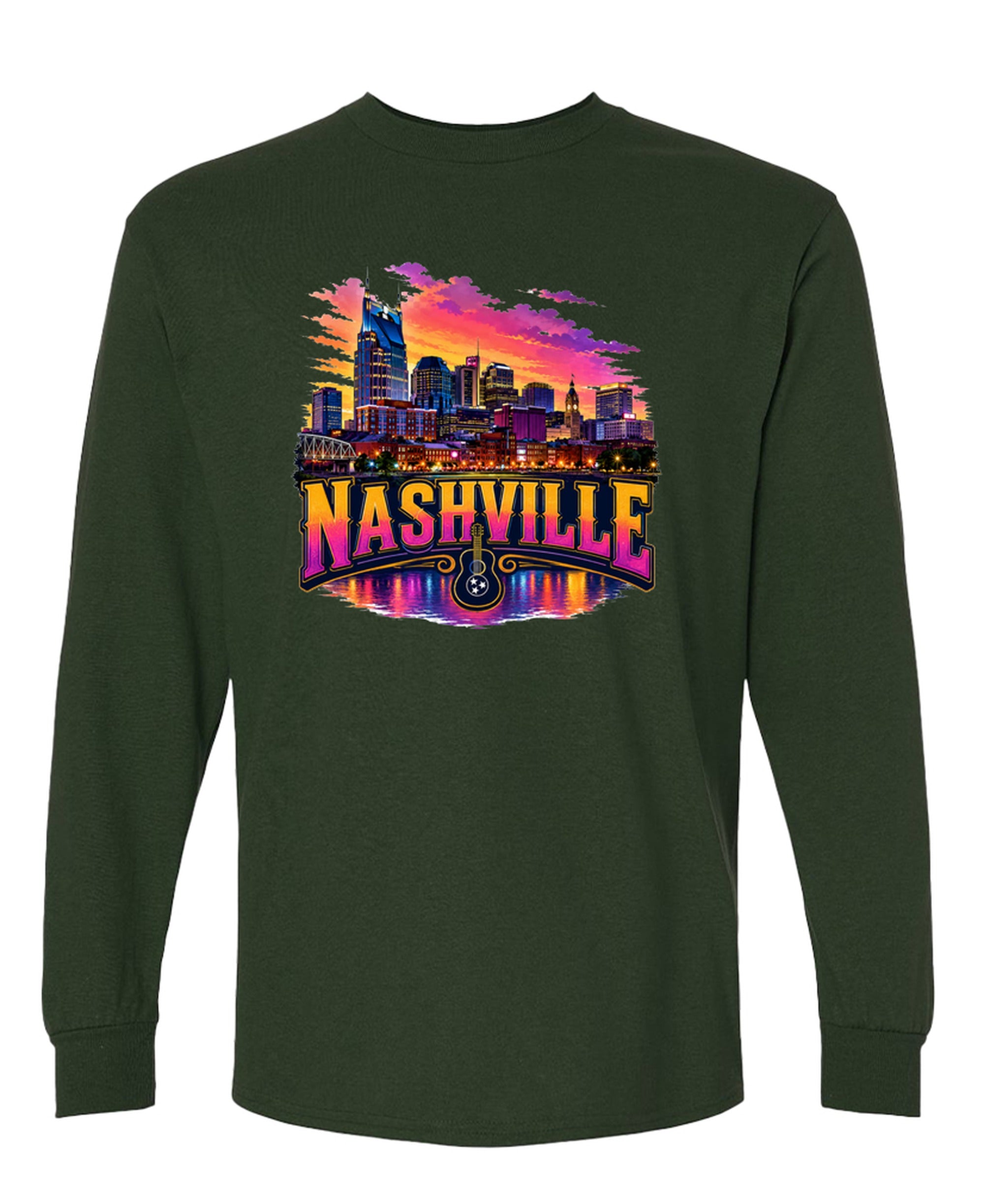 Nashville - Long Sleeve Tee - Forest Green