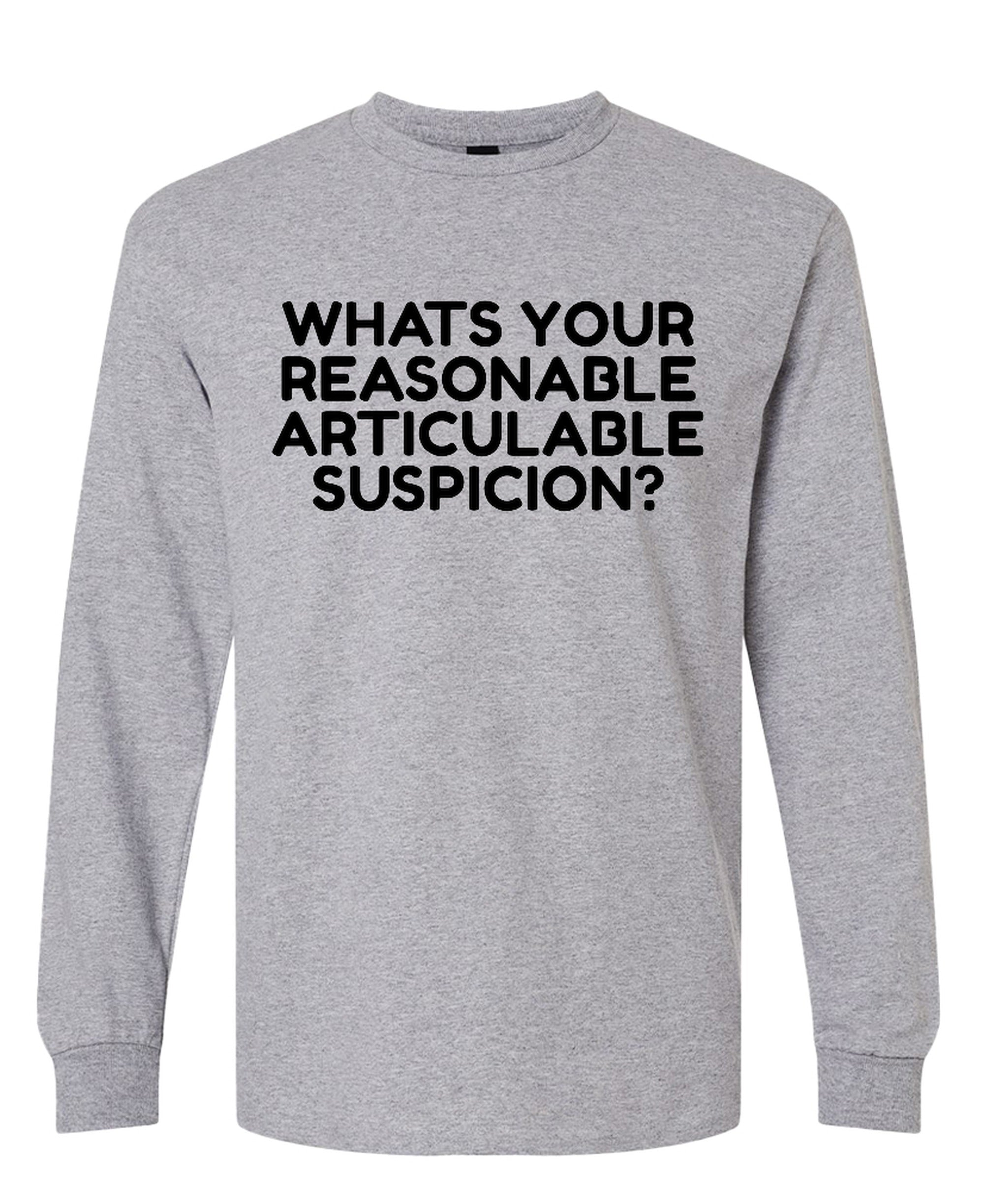 Whats Your Reasonable Articulable Suspicion? - Long Sleeve Tee - Sport Grey
