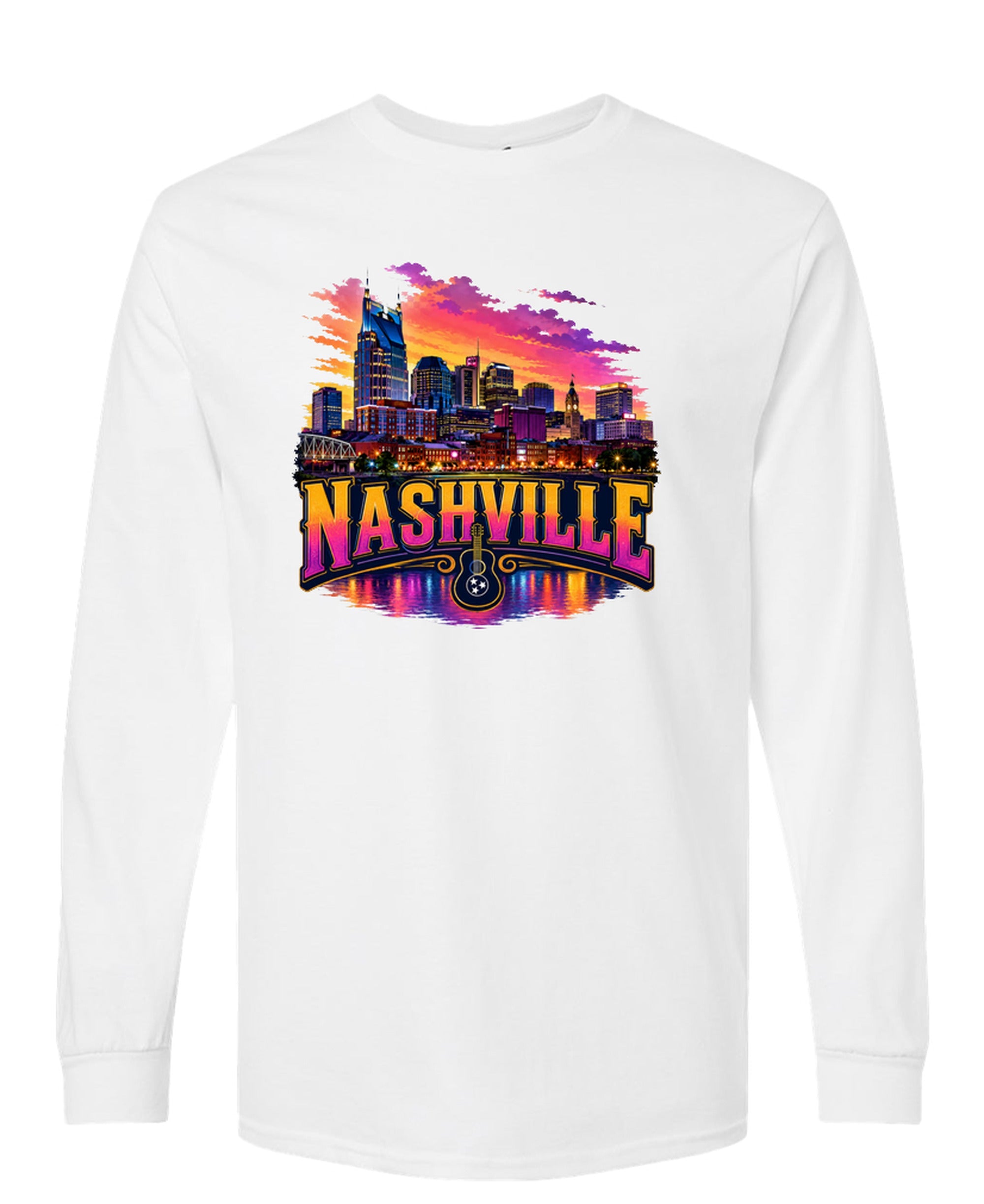 Nashville - Long Sleeve Tee - White