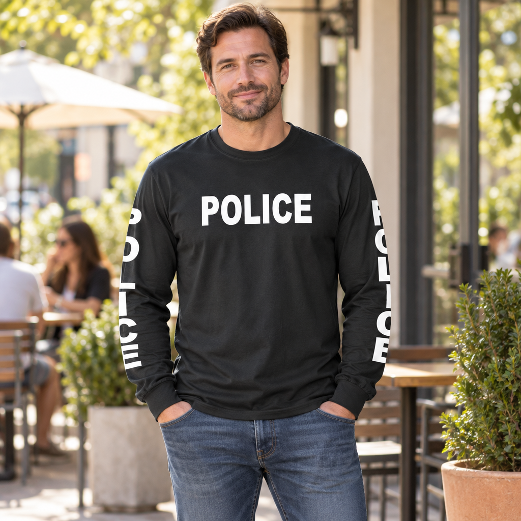 Police — Black Long Sleeve T-Shirt — lifestyle hero