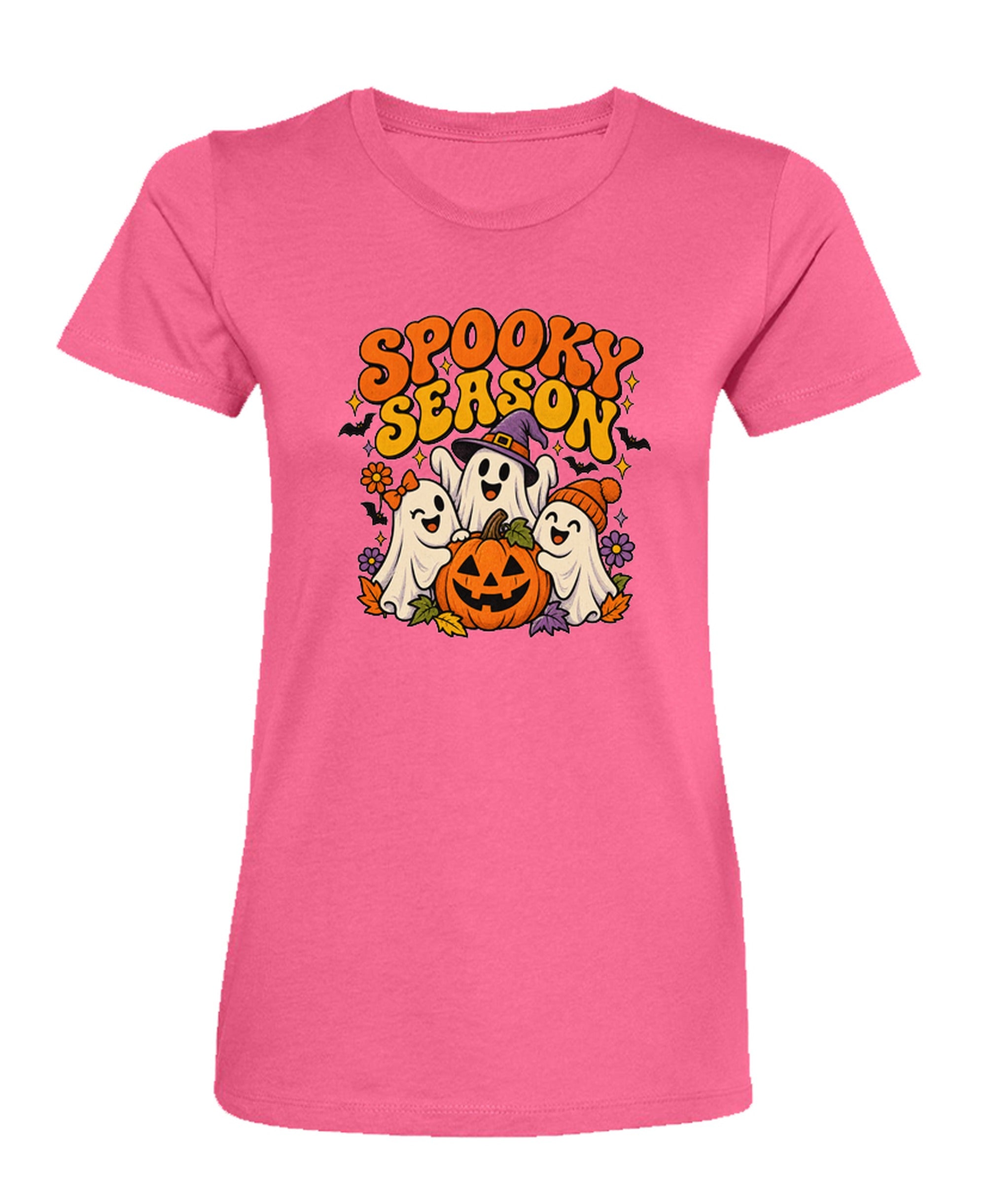 Spooky Season - Ladies Boyfriend Tee - Hot Pink
