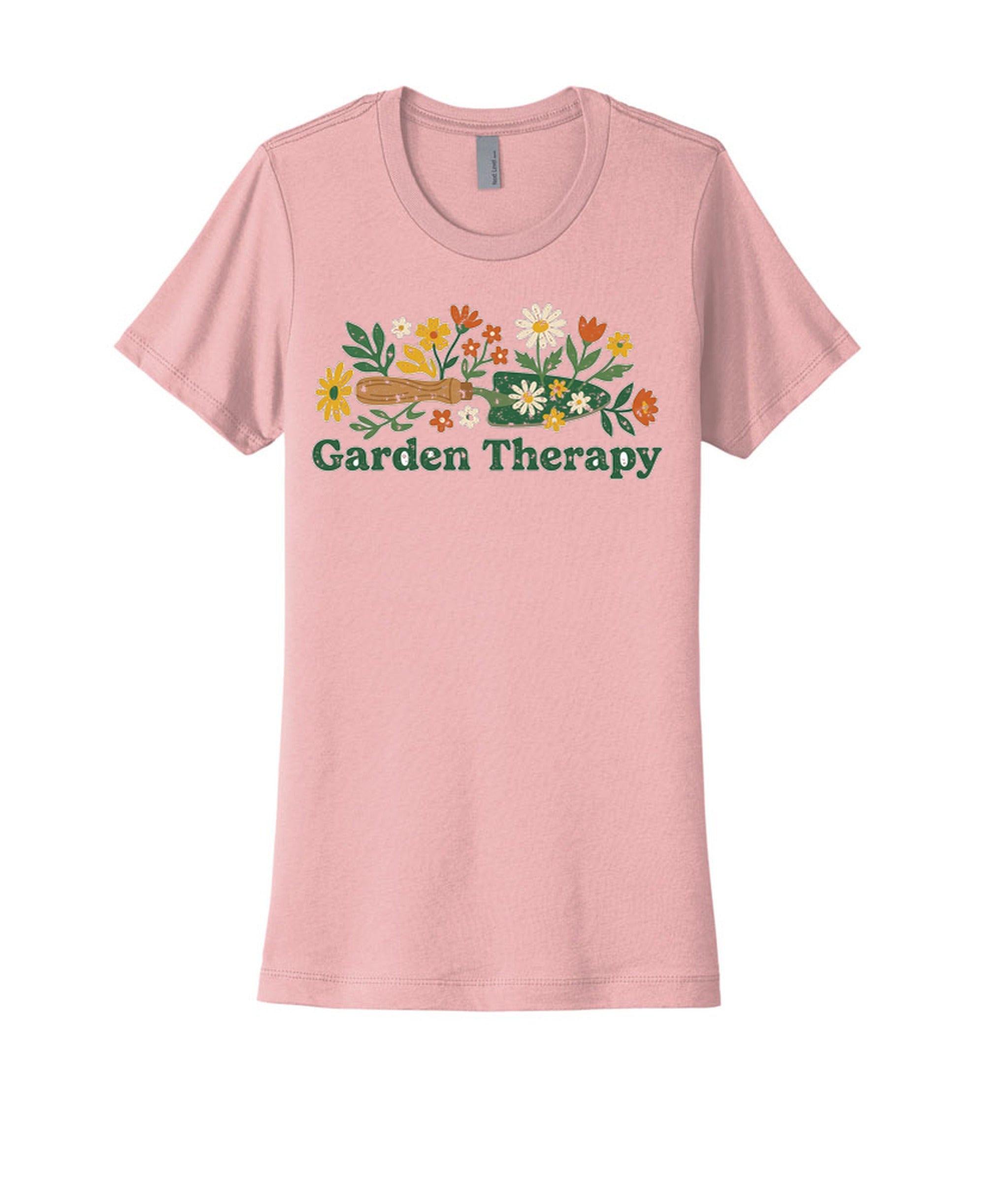 Garden Therapy - Ladies Boyfriend Tee - Light Pink