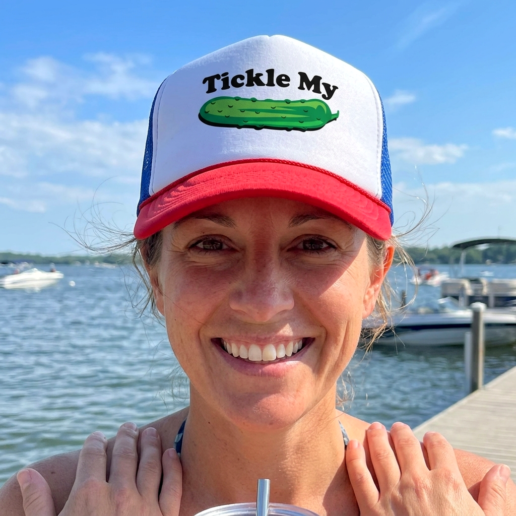 Tickle My Pickle - Five Panel Retro Style TRUCKER Cap