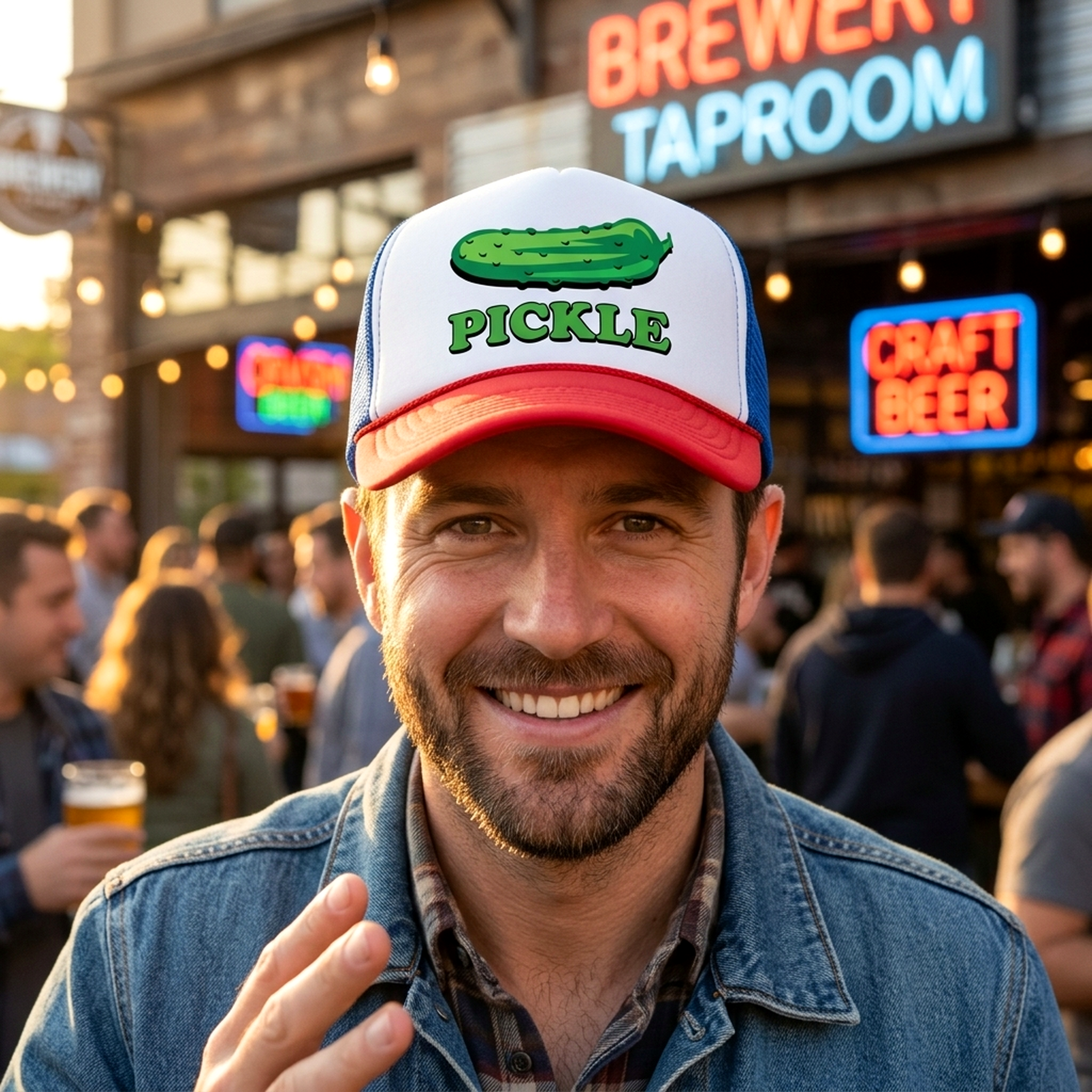 Pickle - Five Panel Retro Style TRUCKER Cap