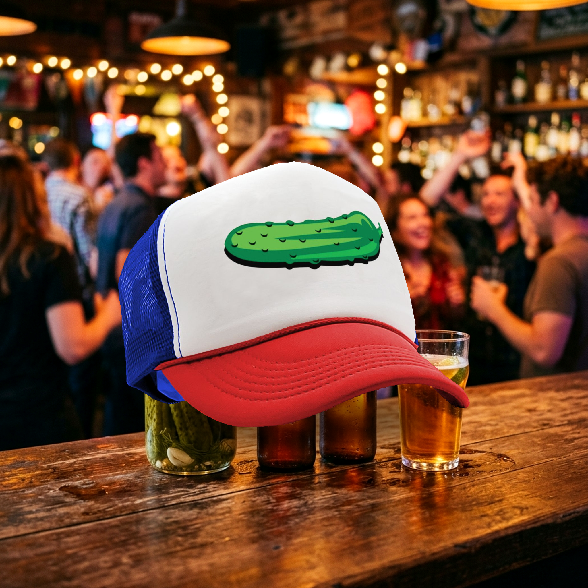 Pickle - Five Panel Retro Style TRUCKER Cap