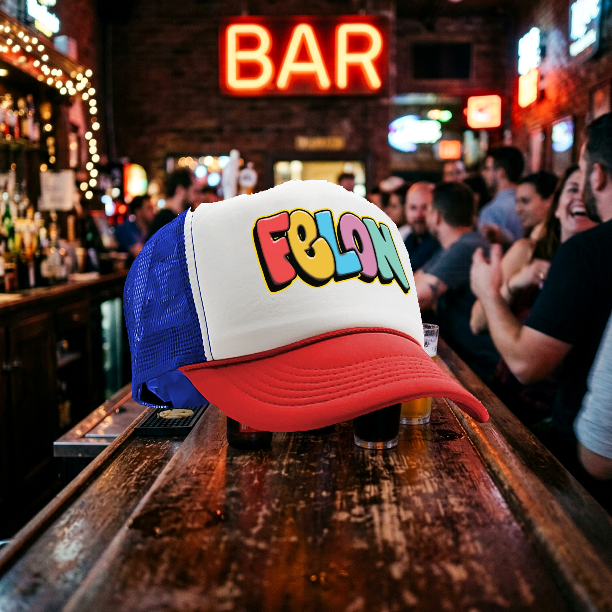 Felon - Five Panel Retro Style TRUCKER Cap