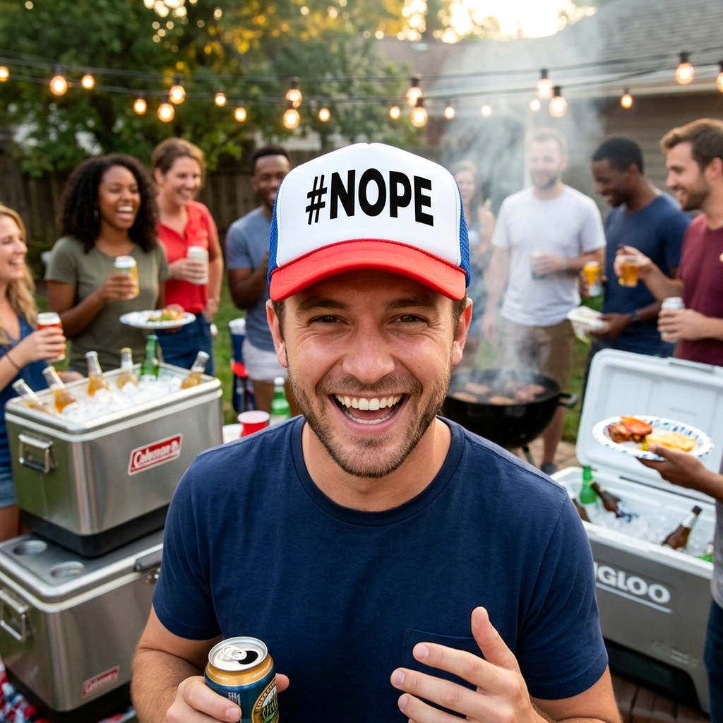 NOPE - Five Panel Retro Style TRUCKER Cap