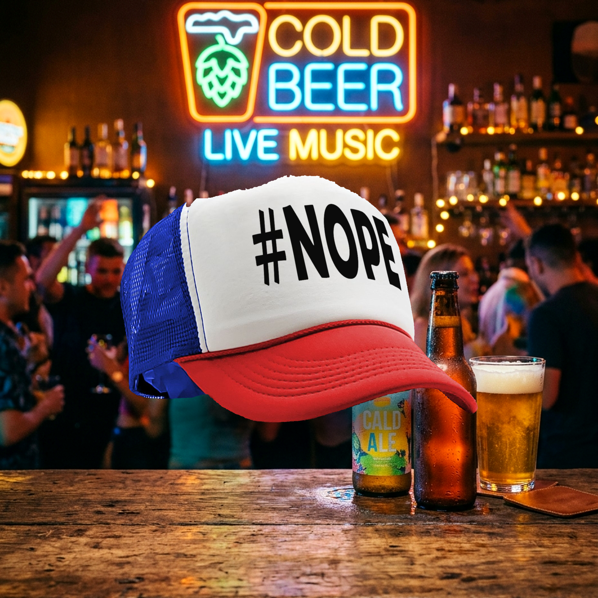 NOPE - Five Panel Retro Style TRUCKER Cap