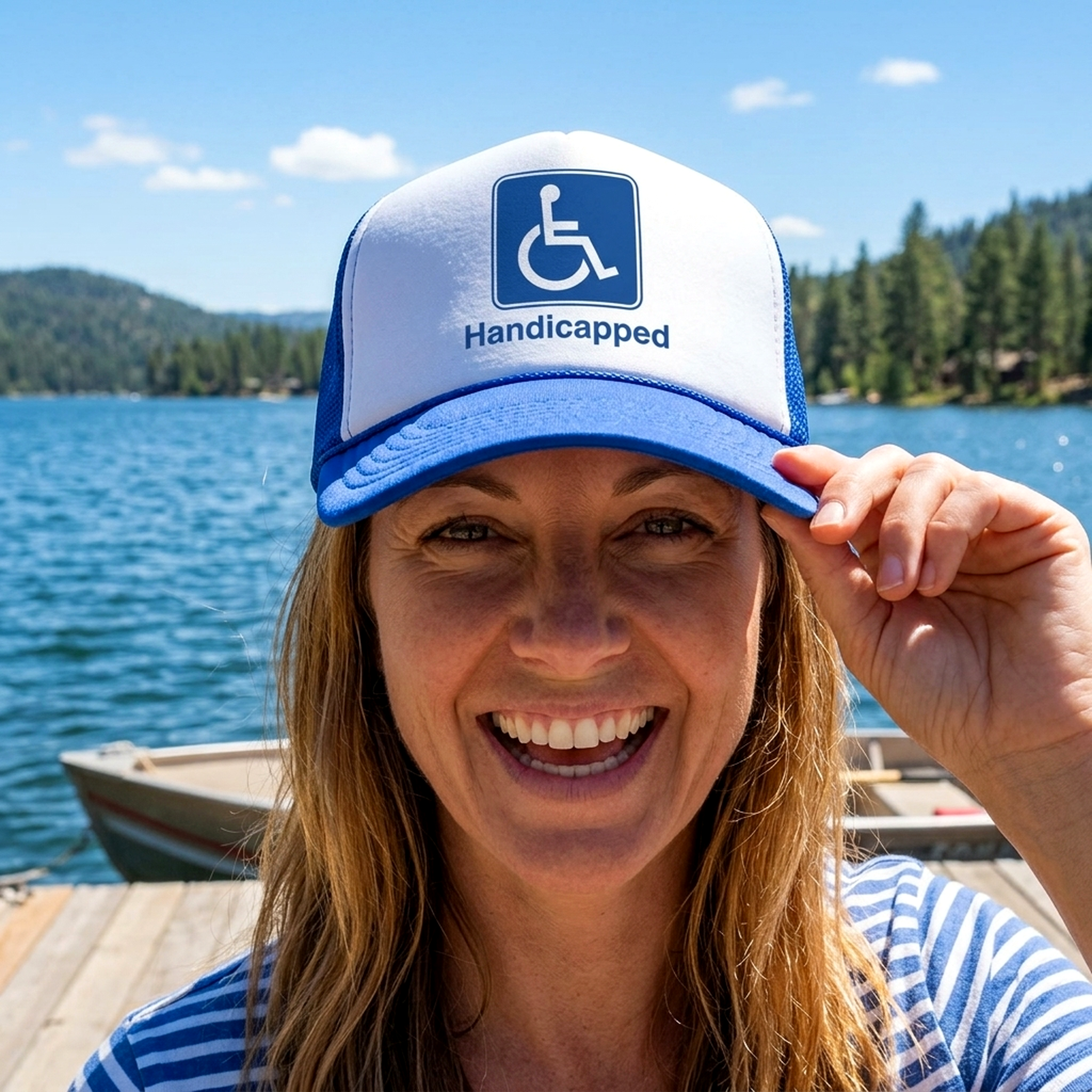 HANDICAPPED - Five Panel Retro Style TRUCKER Cap