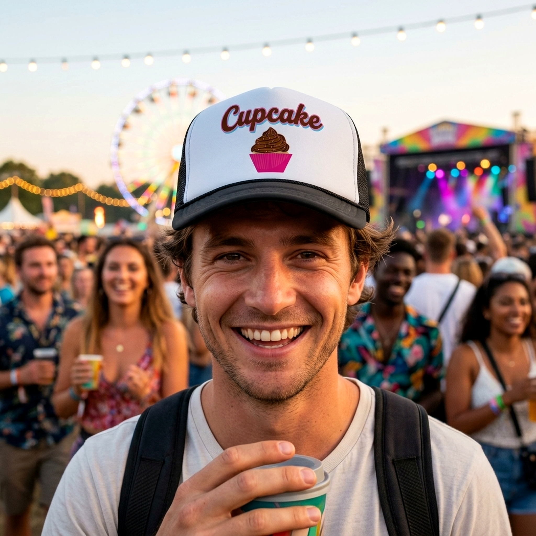 CUPCAKE - Five Panel Retro Style TRUCKER Cap