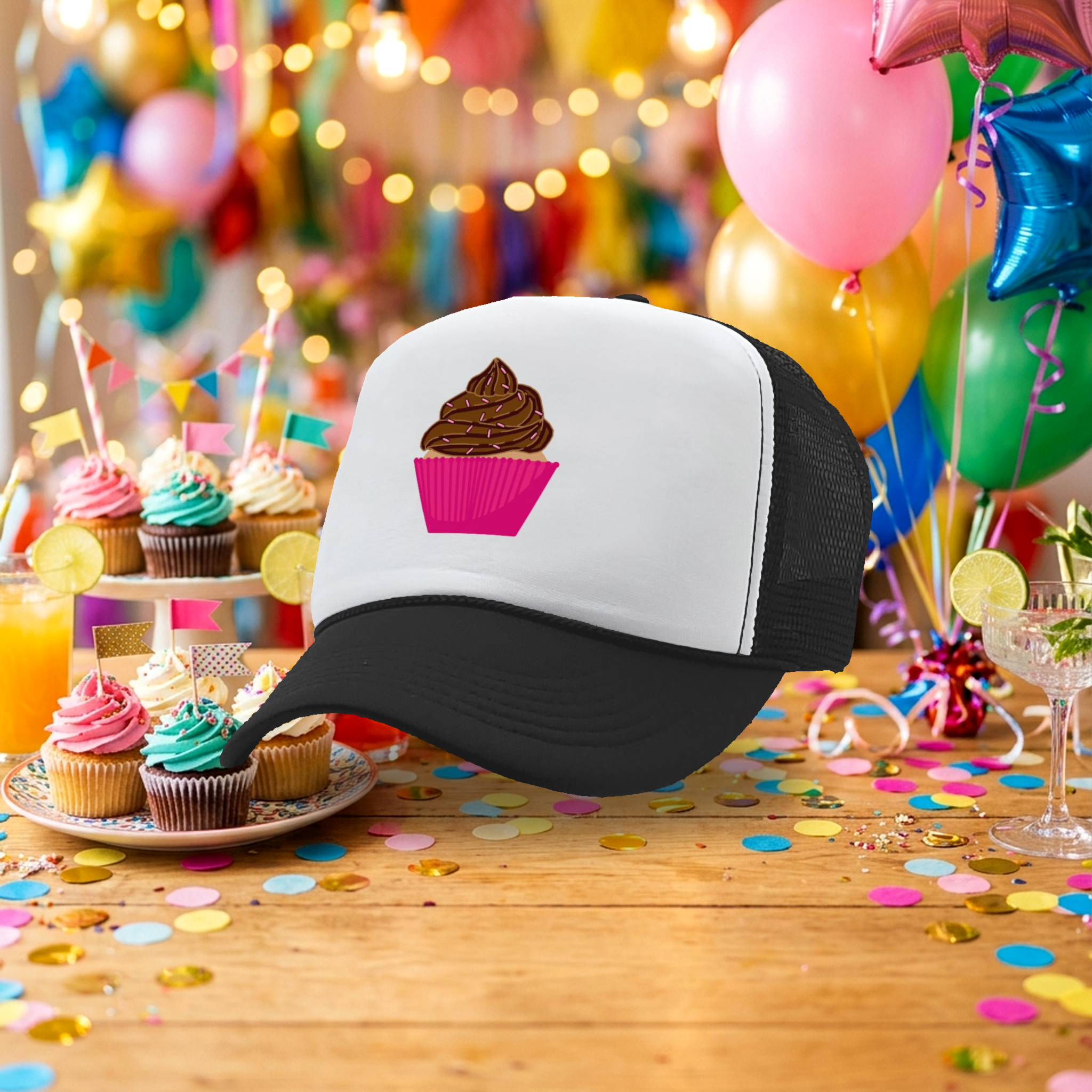 CUPCAKE - Five Panel Retro Style TRUCKER Cap