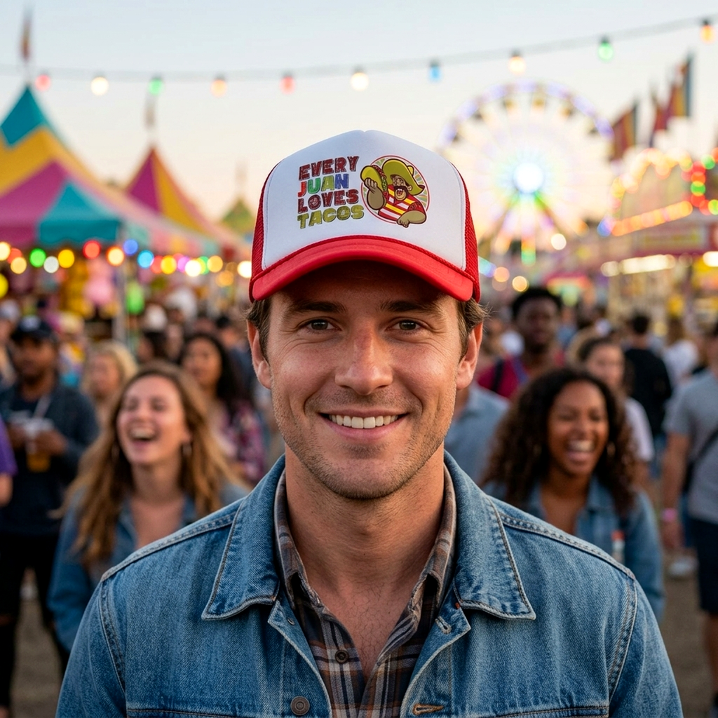 Every JUAN Loves Tacos - burrito - Five Panel Retro Style TRUCKER Cap