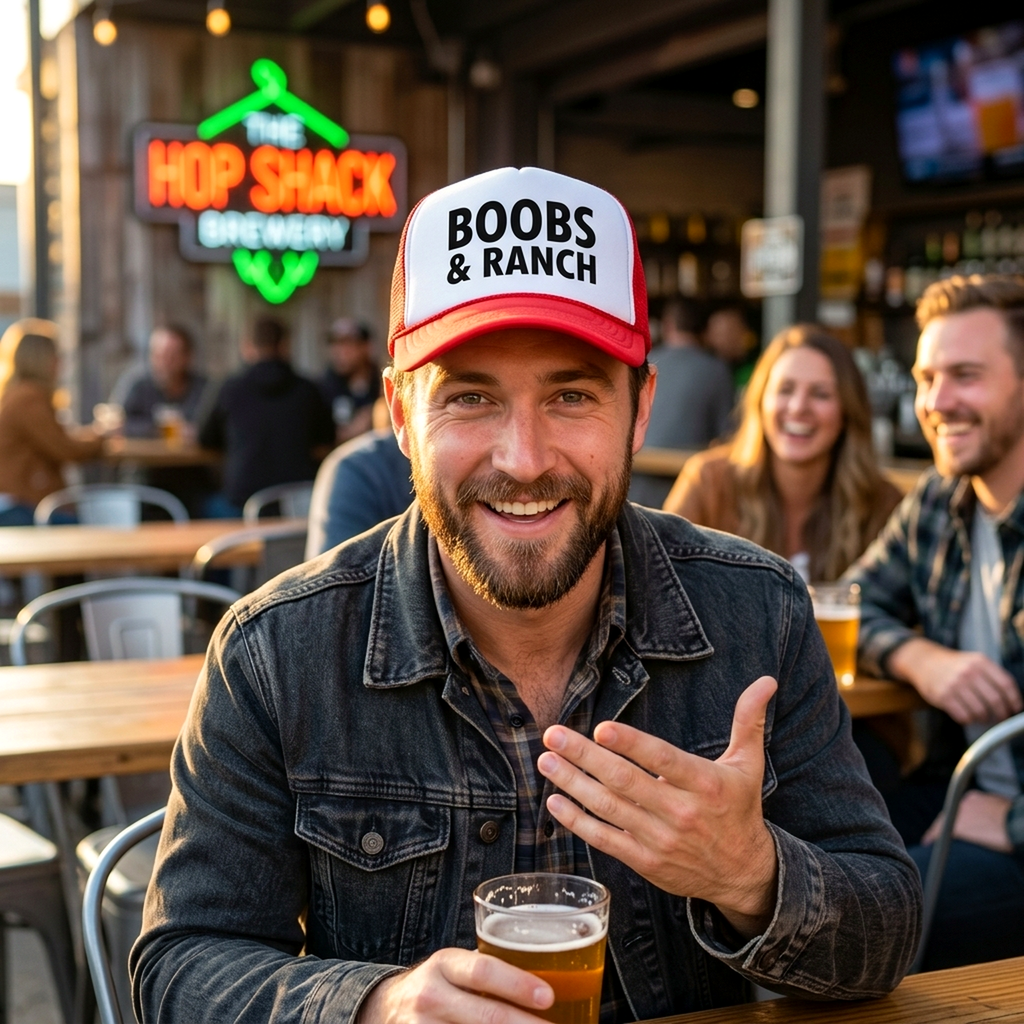 BOOBS AND RANCH - Five Panel Retro Style TRUCKER Cap