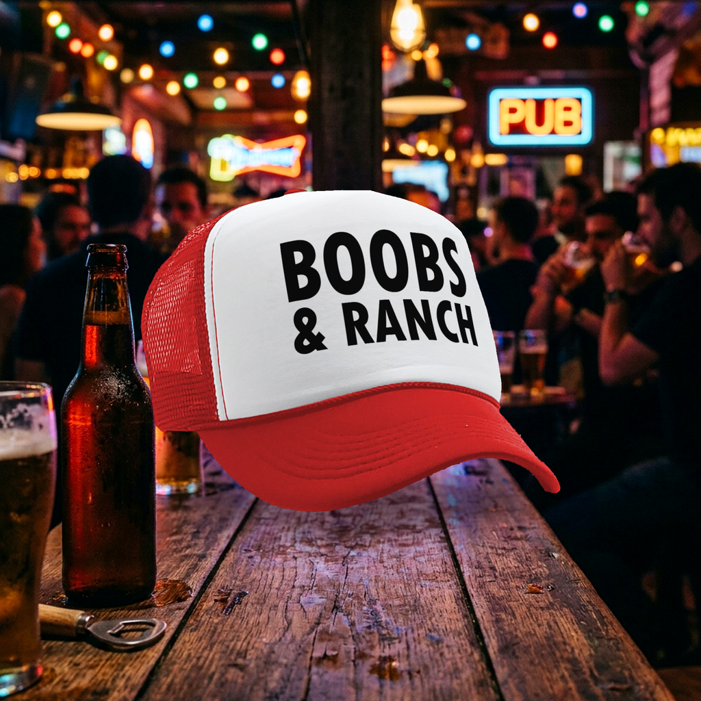 BOOBS AND RANCH - Five Panel Retro Style TRUCKER Cap