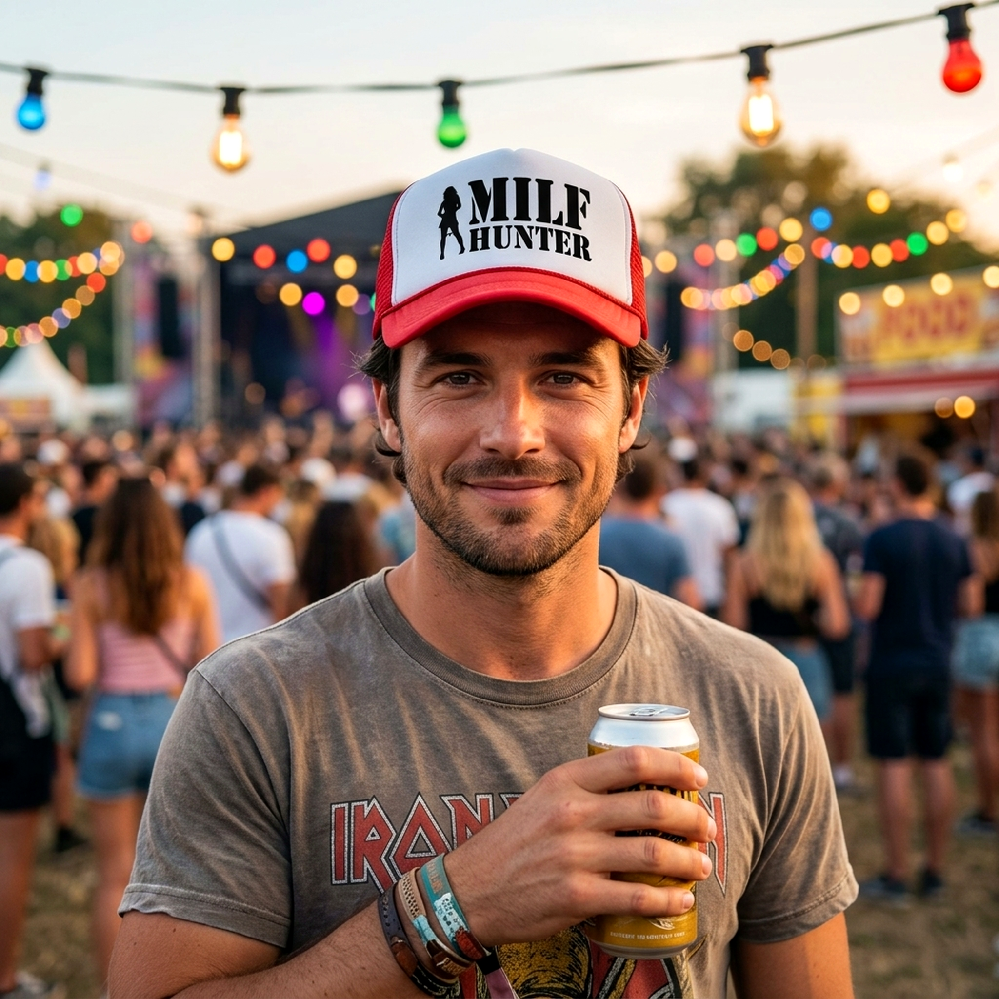 MILF HUNTER - Five Panel Retro Style TRUCKER Cap