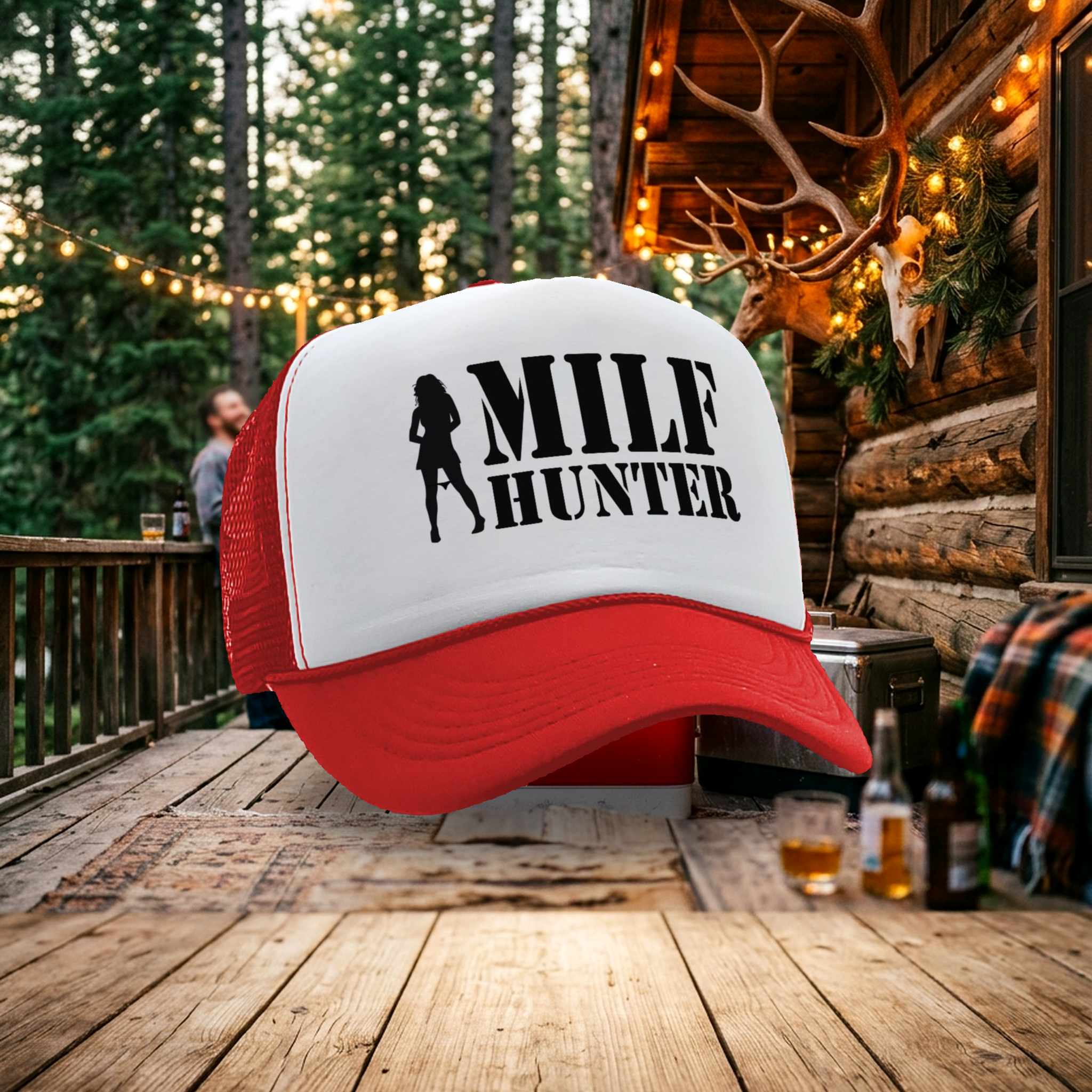 MILF HUNTER - Five Panel Retro Style TRUCKER Cap
