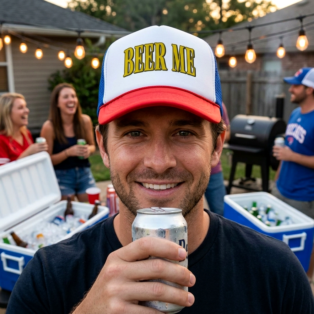BEER ME - Five Panel Retro Style TRUCKER Cap