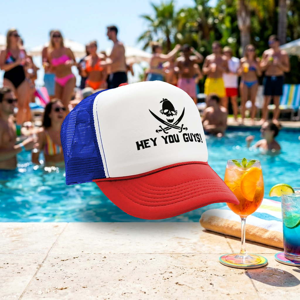 HEY YOU GUYS - Five Panel Retro Style TRUCKER Cap