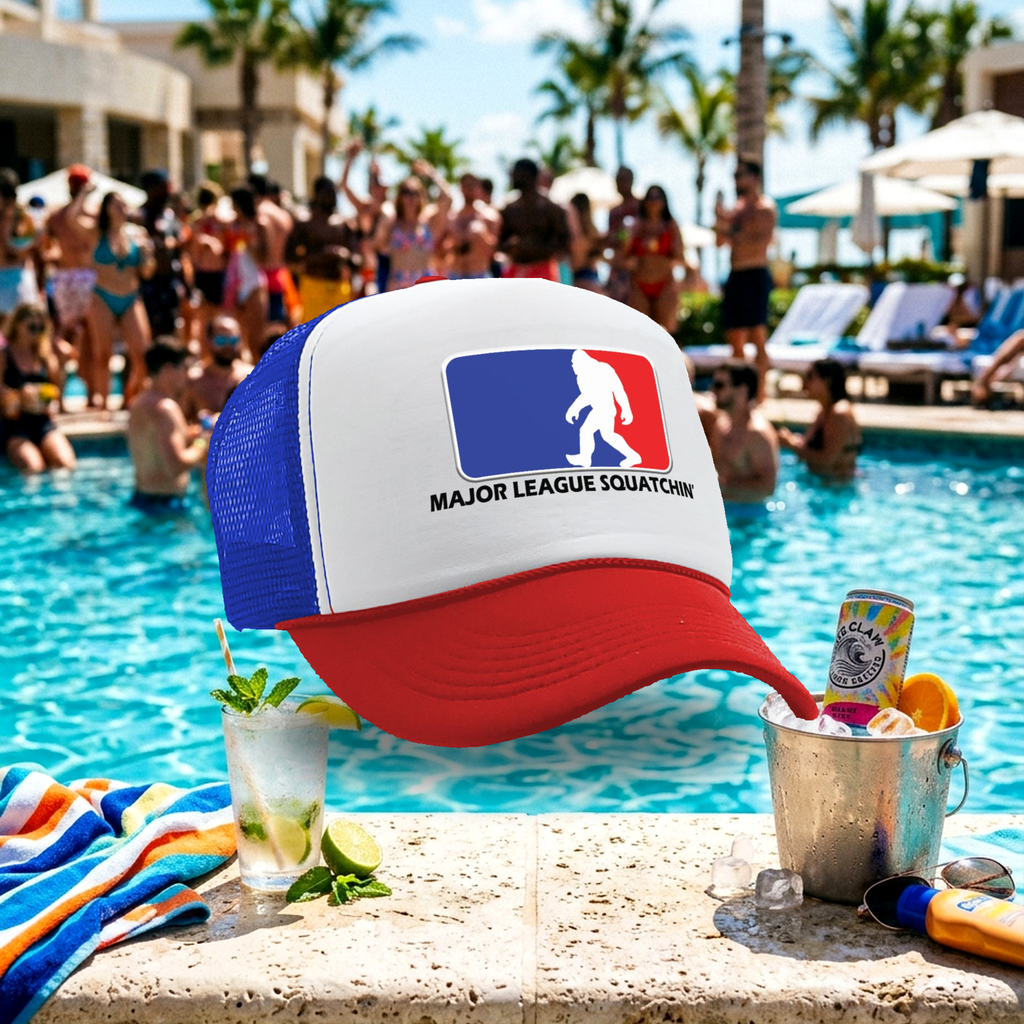 MAJOR LEAGUE SQUATCHIN' - Five Panel Retro Style TRUCKER Cap