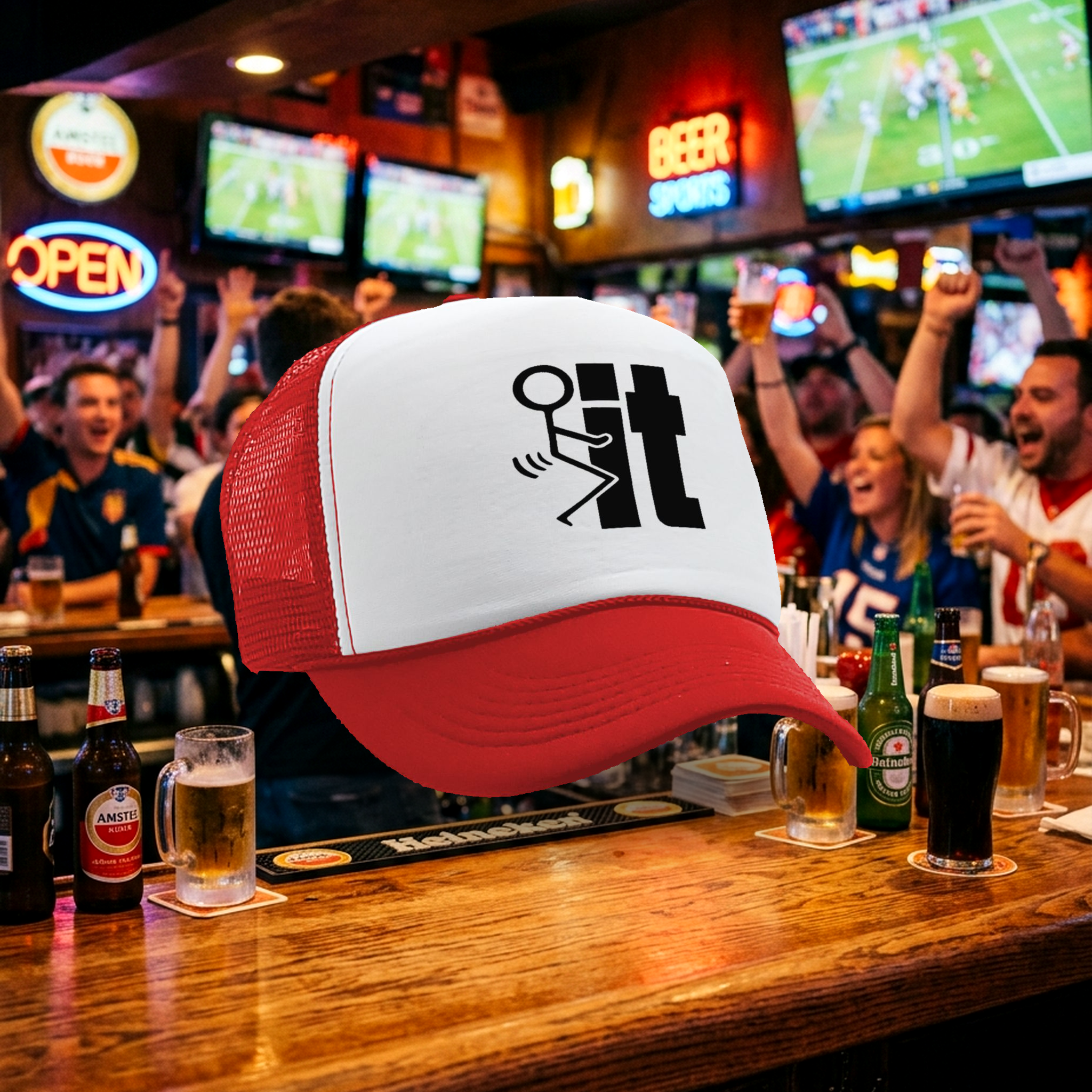 F--- IT - Five Panel Retro Style TRUCKER Cap