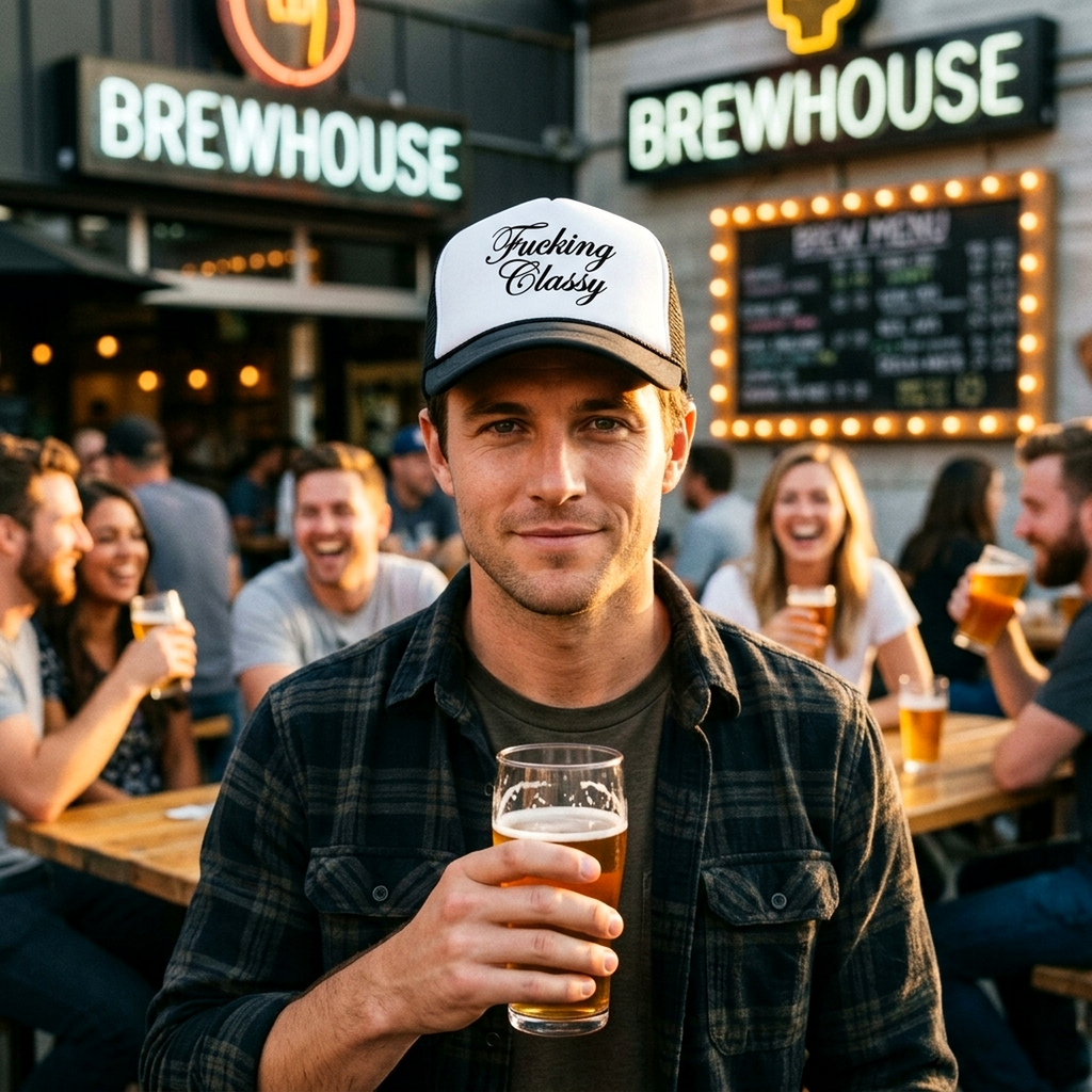 F---ING CLASSY - Five Panel Retro Style TRUCKER Cap