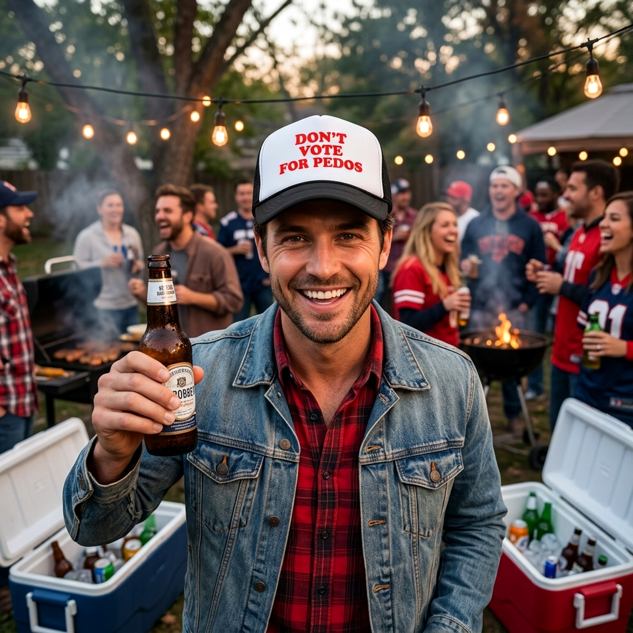 DON'T VOTE for PEDOS - Five Panel Retro Style TRUCKER Cap