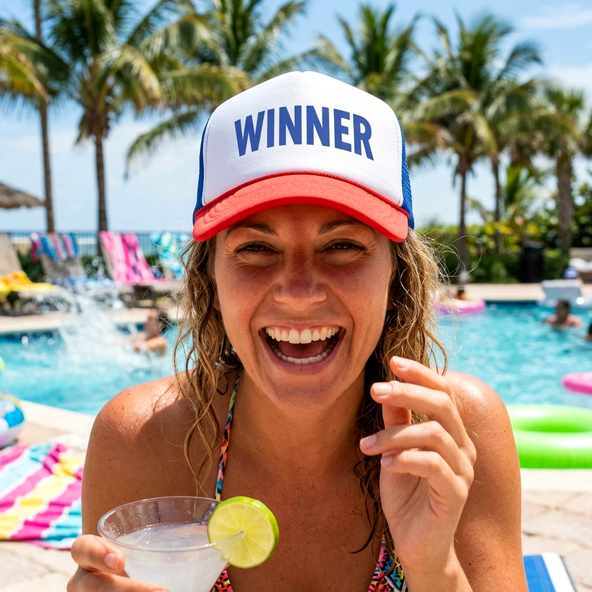 WINNER - Five Panel Retro Style TRUCKER Cap