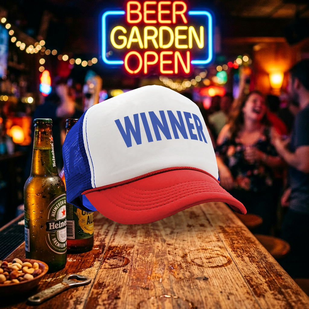 WINNER - Five Panel Retro Style TRUCKER Cap