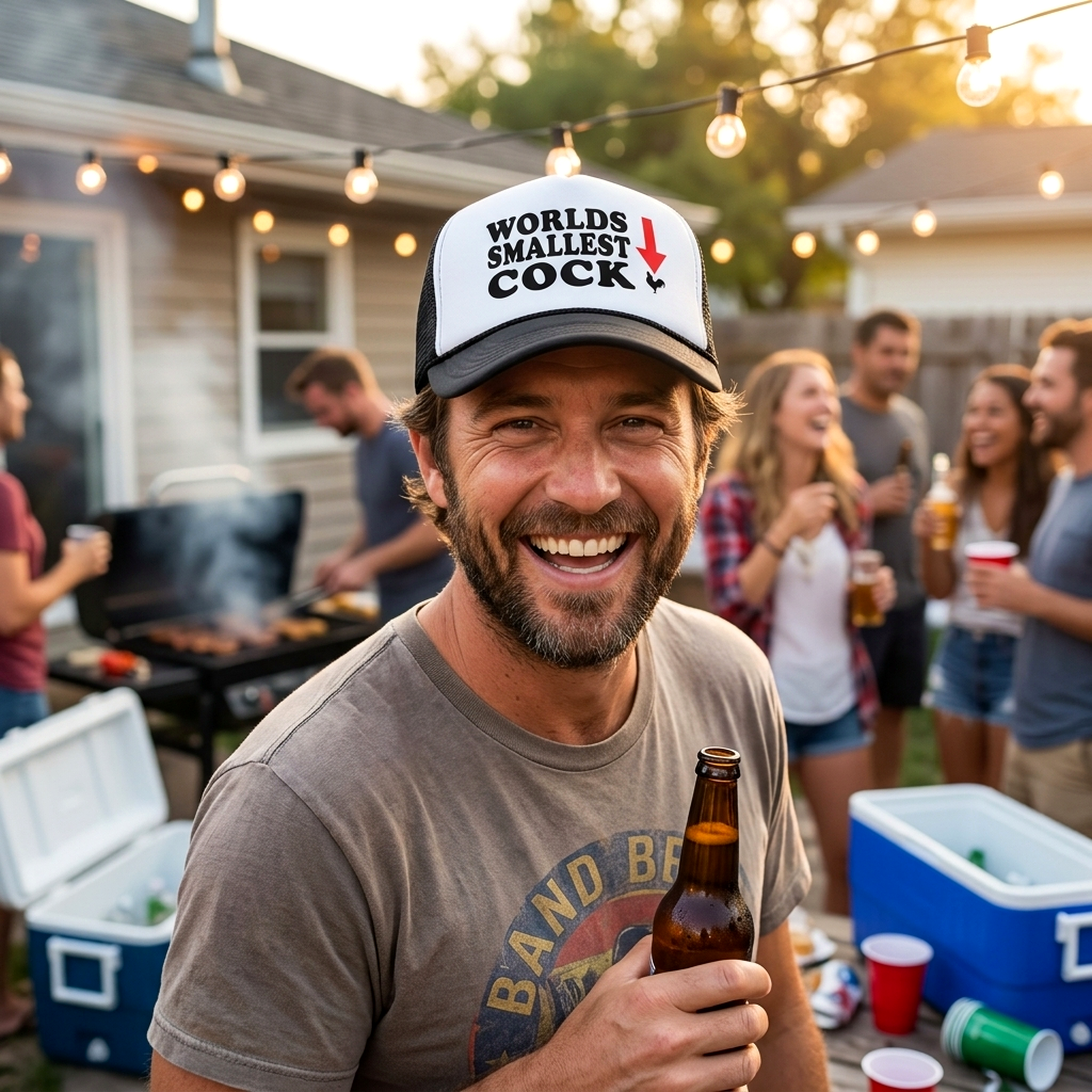 WORLD'S SMALLEST COCK - Five Panel Retro Style TRUCKER Cap