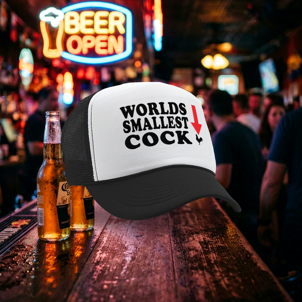 WORLD'S SMALLEST COCK - Five Panel Retro Style TRUCKER Cap