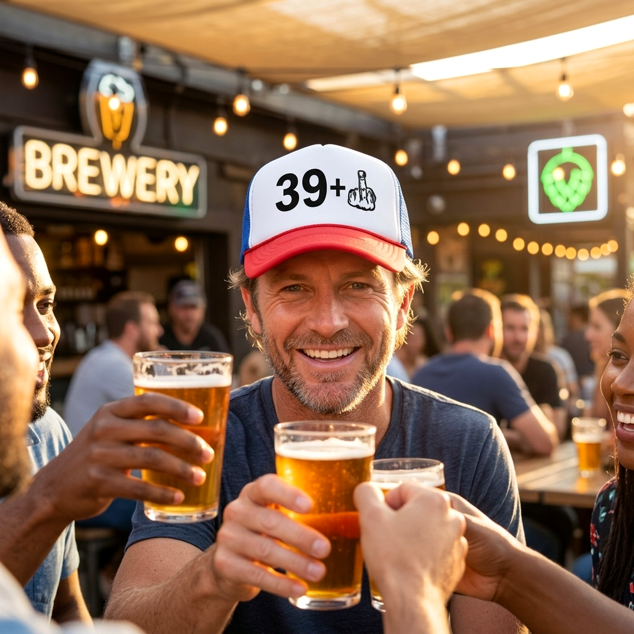 FORTY YEARS OLD 39 + 1 - Five Panel Retro Style TRUCKER Cap