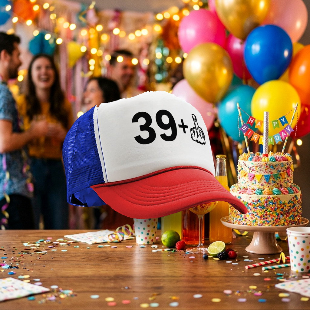 FORTY YEARS OLD 39 + 1 - Five Panel Retro Style TRUCKER Cap
