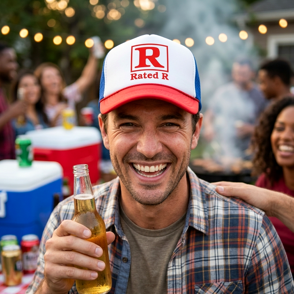RATED R - Five Panel Retro Style TRUCKER Cap