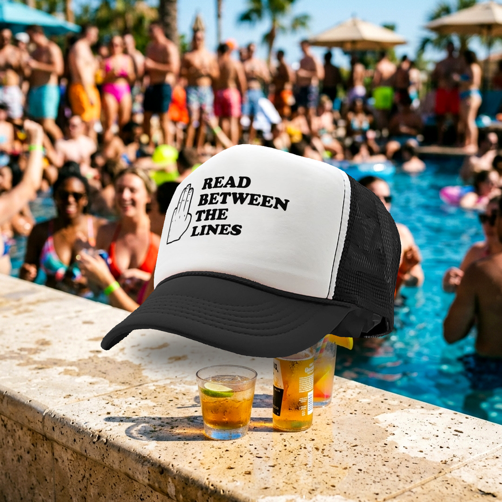 READ BETWEEN the LINES - Five Panel Retro Style TRUCKER Cap
