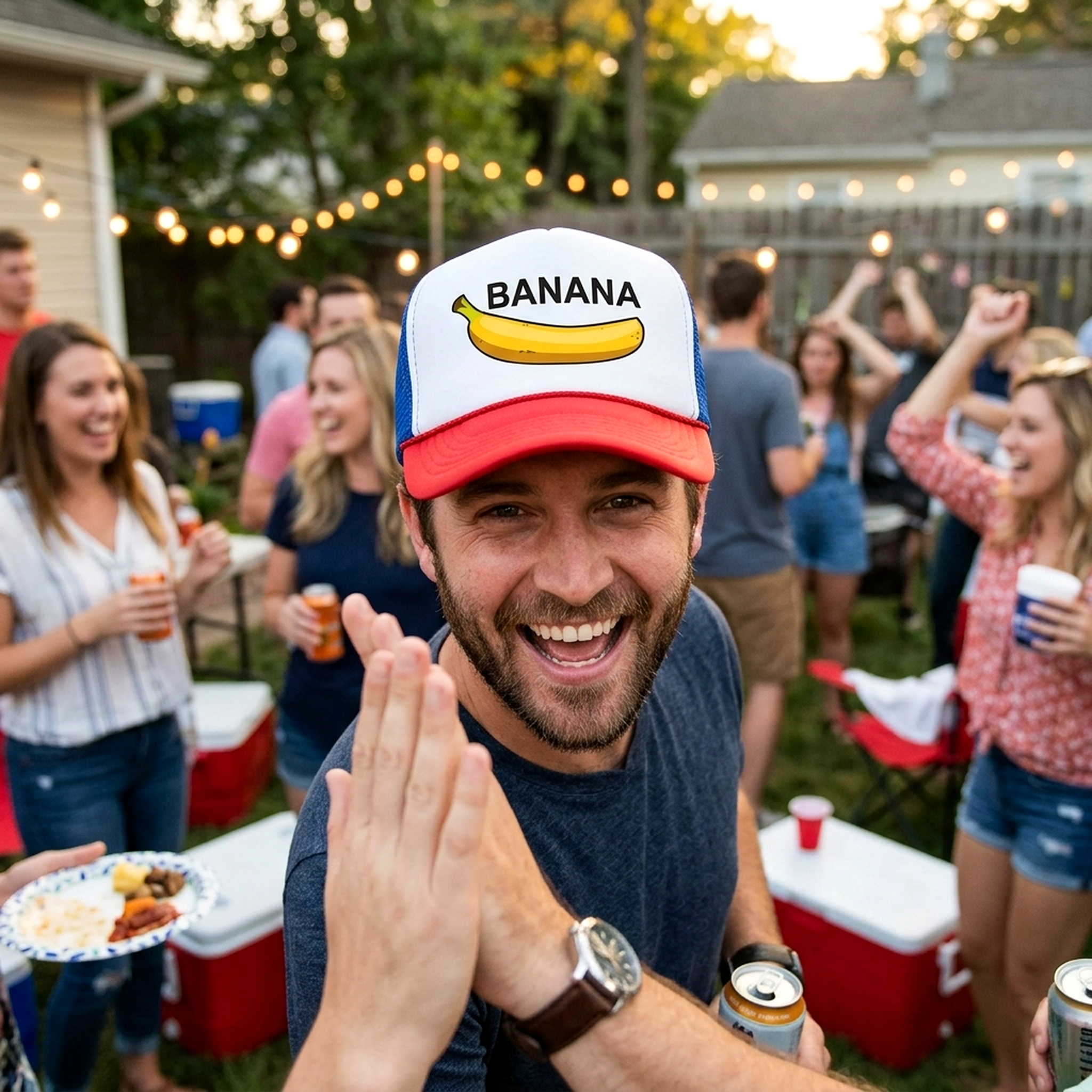 Banana - Five Panel Retro Style TRUCKER Cap