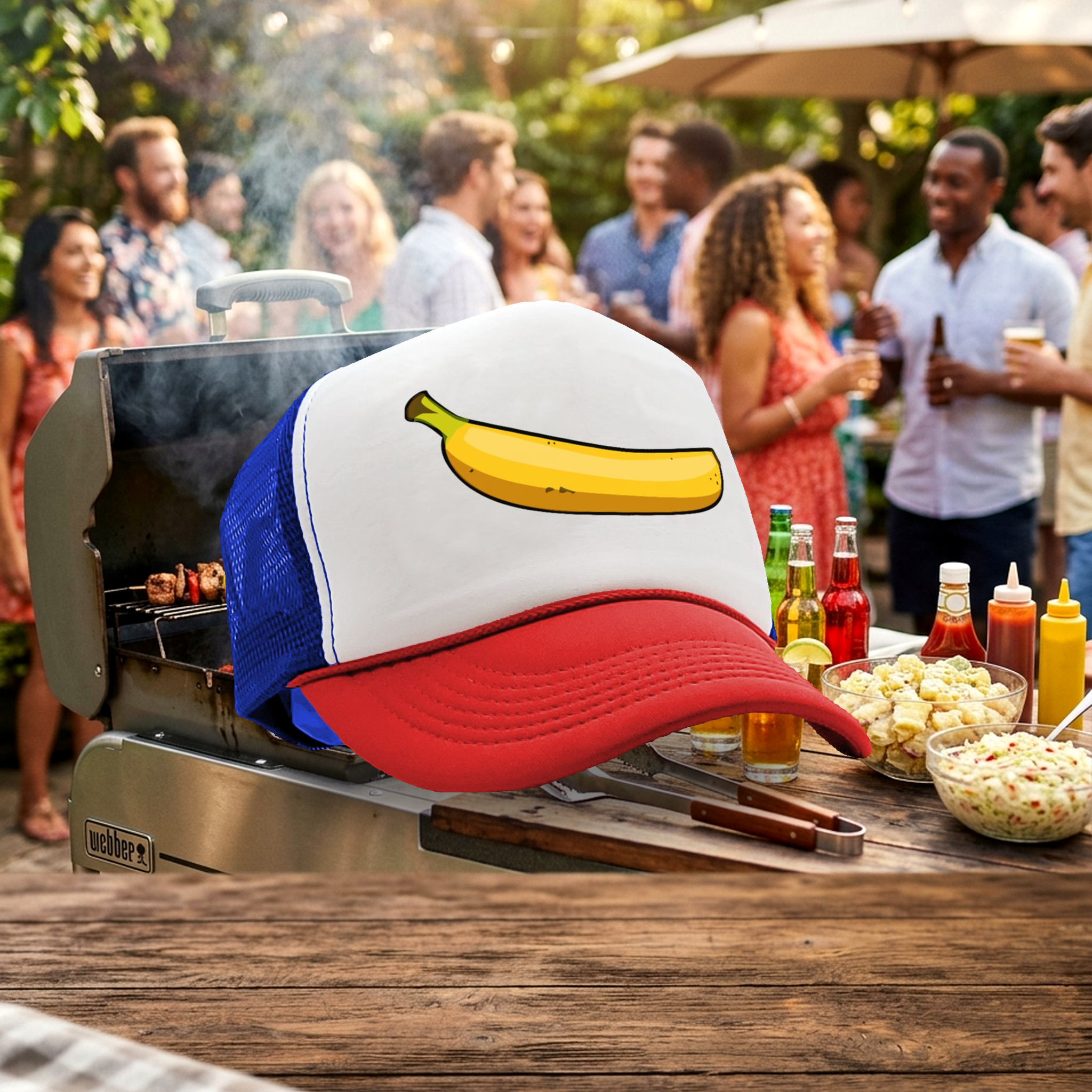 Banana - Five Panel Retro Style TRUCKER Cap